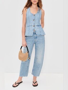 Madewell Denim Scoop Neck Vest